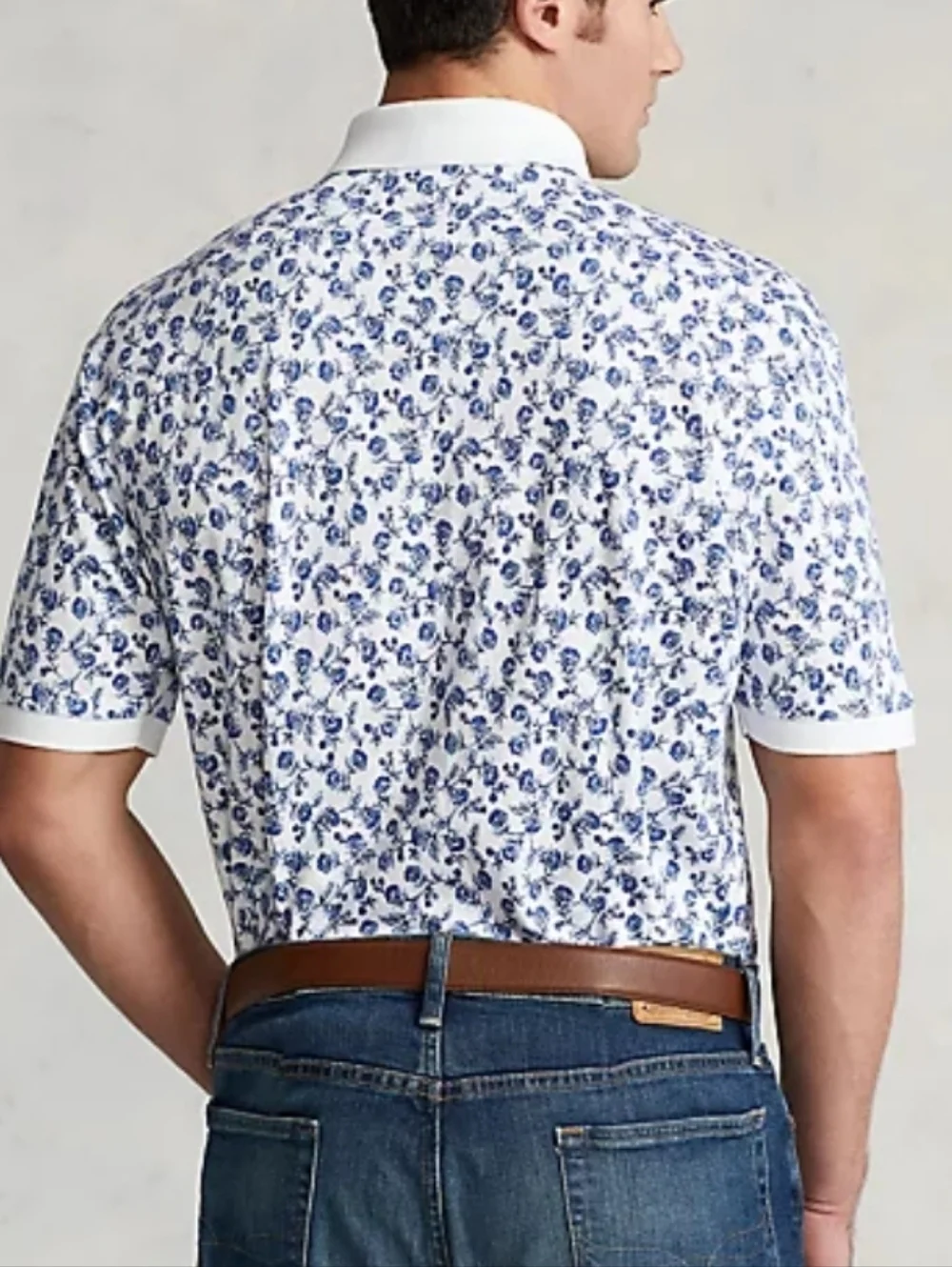 POLO RALPH LAUREN Floral-Print Soft Cotton Polo Shirt Sz 2 XLT